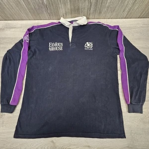 Camisa de Rugby Escocia Talla XL Algodón Oxford 1999-2000 Azul Púrpura Urogallo Famoso - Imagen 1 de 24