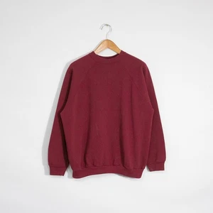 Vintage 90s Tultex Blank Sweatshirt Mens XL - Raglan Crewneck Distressed Red USA - Bild 1 von 10