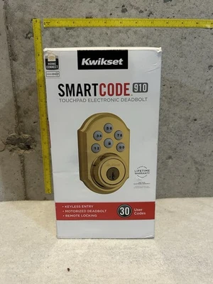 Latón pulido / Kwikset SmartCode TouchPad entrada sin llave 910 TRL ZW 99100-004 Foto 1 de 4