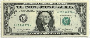 GEM 1977 Chicago $1 US Federal Reserve Note - Picture 1 of 2