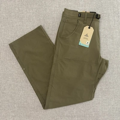 Prana Zion II сланец зеленый грузовой карман эластичной расслабленный крой мужской 30 x 30 брюки новый - Изображение 1 из 4