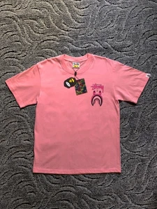 Bape x Stussy T-shirt Pink - Picture 1 of 5