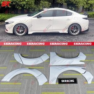 Unpainted FRP Fender Flare Wide Wheel Arch Cover Kit For Mazda 3 Axela 2019-2023 - Picture 1 of 24