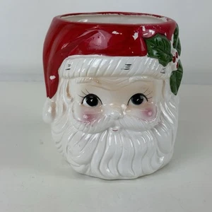 Vintage Santa Claus Head Planter Vase Pre-owned - Picture 1 of 13