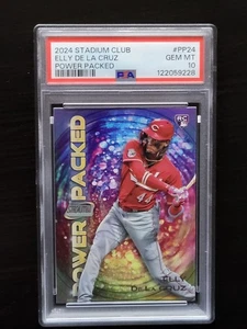2024 Topps Stadium Club #pp24 Elly De La Cruz Power Packed RC Reds PSA 10 - Bild 1 von 2