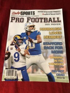 LINDY'S SPORTS MAGAZINE - PRO FOOTBALL  2025 PREVIEW CREASED - Picture 1 of 6