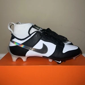 Nike Vapor Edge Dunk Panda Black White Football Cleats DZ4890-001 Size 10.5 - Picture 1 of 6