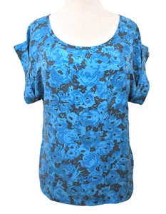 STEVEN ALAN Seidentop mit Blumenmuster Gr. S Kurzarm - Bild 1 von 6