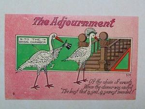 E1033 Postcard Storks The Adjournment Bishop - Picture 1 of 2