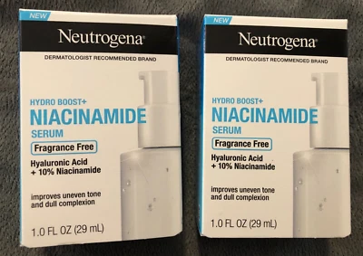 Novo Lote de 2 Caixas Neutrogena Hydro Boost + Sérum de Niacinamida 2x1,0 fl oz - Imagem 1 de 4