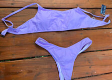 Summer Mae Lavender Two Piece Sexy Brazilian Swimwear Set Medium NWT