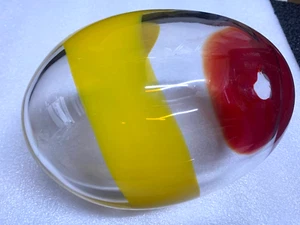 Bjorn Gustav Ronnquist (Suecia) Escultura de vidrio soplado a mano 'Karisma' huevo c.2001 - Imagen 1 de 5