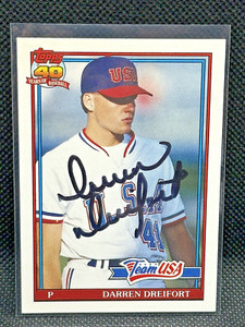 1991 Topps Traded #34T Darren Dreifort (RC) AUTO