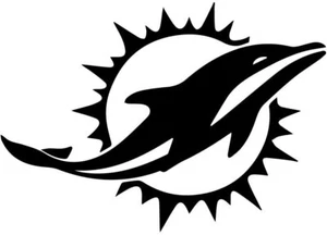 NFL Miami Dolphins football Vinyl Sticker Decal Car Window Bumper Cell - Bild 1 von 1