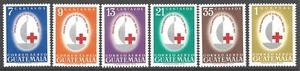 GUATEMALA 1964 SCOTT C304-9 RED CROSS MINT LH - Picture 1 of 1
