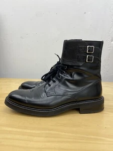 AllSaints Women's Brigade, Black Leather Boots, Size US 7.5 M EUR 37 - Picture 1 of 10
