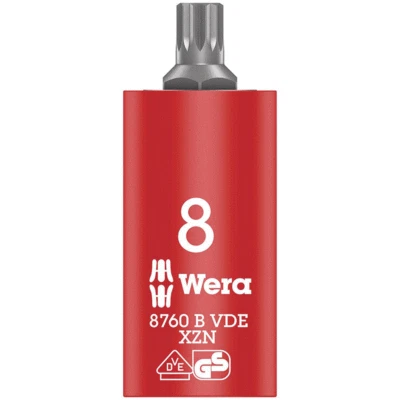 Wera 05004940001 8760 B VDE XZN Zyklop bit Socket, Insulated, 3/8“ Drive - Image 1 of 3