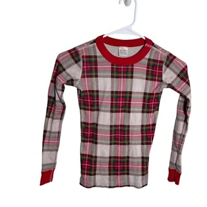 Hanna Andersson Top Girl's 8 Plaid Long Sleeve Crew Neck Tee Shirt Top - Picture 1 of 7