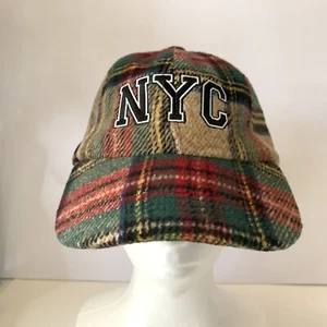 Steve Madden Women’s NYC Plaid Adjustable Baseball Hat One Size Fits NEW - Picture 1 of 7