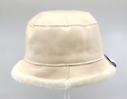 * WOW! LUXURY SOFT FAUX SHEARLING BUCKET HAT * IVORY WHITE *