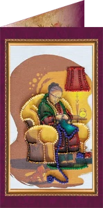 DIY Perlenstickerei Postkarte Set "Liebe Oma - 2" 3,3"x5,5" / 8,4x14,0 cm - Bild 1 von 5