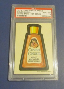 73 WACKY PACKAGES SERIES 1 WB COVER GHOUL  PSA 8     @@  NM/MT  @@