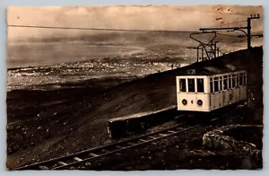Cartolina Napoli Napoli Panorama Treno Auto Carrello Ferrovia Foto Reale RPPC - Foto 1 di 2