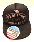 United States US Army Desert Storm Persian Gulf snapback mesh Cap Hat with pins