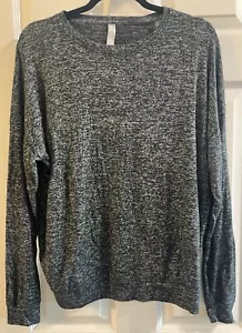 Athleta Black Marled Long Sleeve Sweatshirt Women's Size S - Picture 1 of 5
