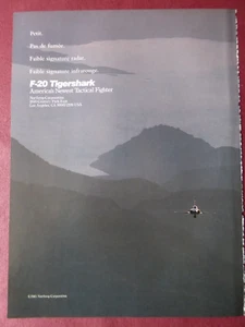 11/1985 PUB NORTHROP F-20 TIGERSHARK USAF TACTICAL FIGHTER ORIGINAL FRANZÖSISCHE ANZEIGE - Bild 1 von 1