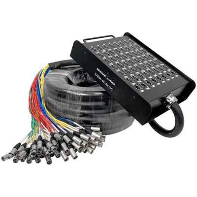 Cabo cobra SAEM-48x8x100 - 48 canais XLR codificado por cores - 100 pés - 8 XLR retorno - Imagem 1 de 4