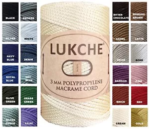 3mm Premium Polyester Macrame Cord 147 Yards 8.82 Oz 100% Polypropylene Macra... - Picture 1 of 8