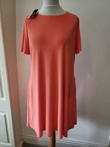 Joseph Ribkoff 202130 Classic A-Line Dress, Cantaloupe, UK Size 16 BNWT - Picture 1 of 3