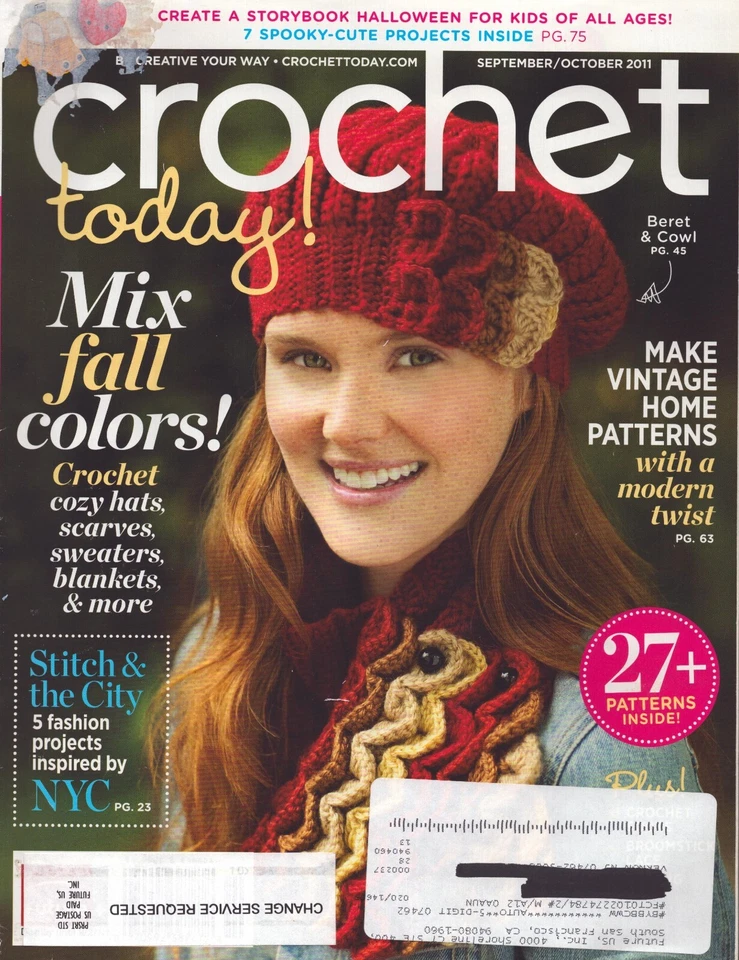 Revista Crochet Today 27+ patrones de proyecto septiembre octubre 2011 Halloween Foto 1 de 4
