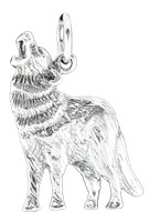 Wolf Anhänger Silber Gothic Schmuck - NEU