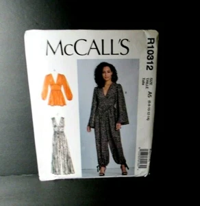 McCalls Pagliaccetto Tuta Top Motivo Cucito R10312 Boho Taglia A5 (6-8-10-12-14) - Foto 1 di 6