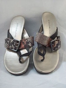 Bandolino Black/Brown Flip Flops Size 7.5M - Picture 1 of 5