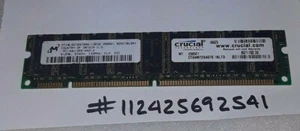 512MB 2RX8 PC SD 133 CL2 SDRAM 133 168PIN ECC NON-REGISTERED DUAL RANK 32X8 - Picture 1 of 1