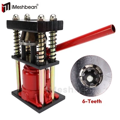 IMESHBEAN 6 Teeth Benchtop Bottle Jack Hose Crimper Manual Hydraulic Hand Tool 13-20mm