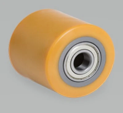 Rolle Hubwagen Polyurethan / Stahl 82 x 70 mm Räder Hubwagenrollen Gabelrolle