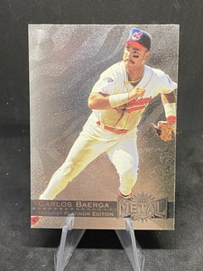 Carlos Baerga 1996 Skybox Metal Universe Platinum Edition Card #43 Indians