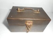 Vintage Solid Brass  Hinged Trinket Box With Latch