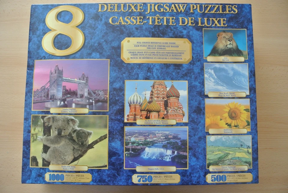 NEW The Canadian Group 8 Full Size Deluxe Jigsaw Puzzles - 5500 Pieces Total - Image 1 of 1