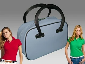 LACOSTE HANDBAG Mini Vintage L61 Classic 17 Chrome Blue NEW - Picture 1 of 10