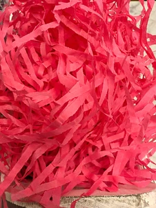 Pink Easter Basket Grass Tissue Shred Filler Basket Decoration 6 oz Recyclable - Picture 1 of 6