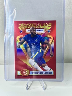 2021-22 Topps Finest Flashbacks Romelu LUKAKU Box Topper RED REFRACTOR /5 SSP - Image 1 of 2