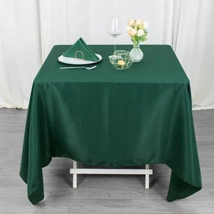 70" x 70" HUNTER GREEN Premium Polyester Square TABLECLOTH Party Events - Picture 1 of 6