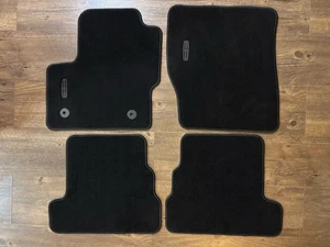 Lincoln MKC 2015-2019 OEM Carpet Floor Mats 4PC Set Black w/ Grey Logo NEW - Picture 1 of 18