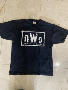 Vintage 90s WCW NWO White and Black Wrestling T-Shirt Size XL - Picture 1 of 5