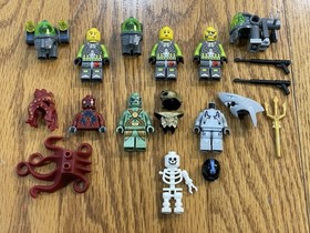 8078 Lego Atlantis Minifigures: atl013, atl007, atl004, atl011, atl012, atl008